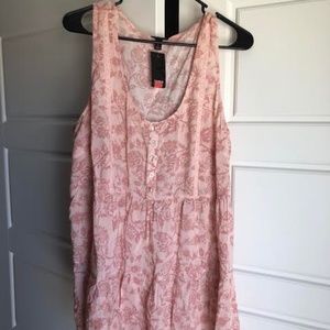 Floral baby doll tank -1X